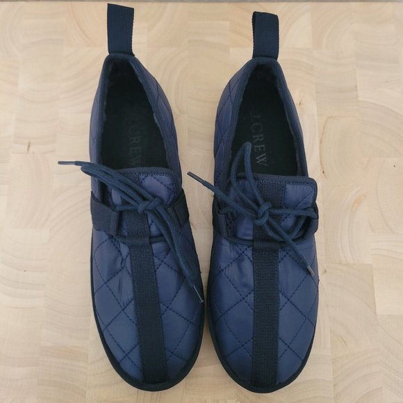 J.Crew Mens Blue  Quilted Chore Slip On Slippers  Sz 8 main image 4
